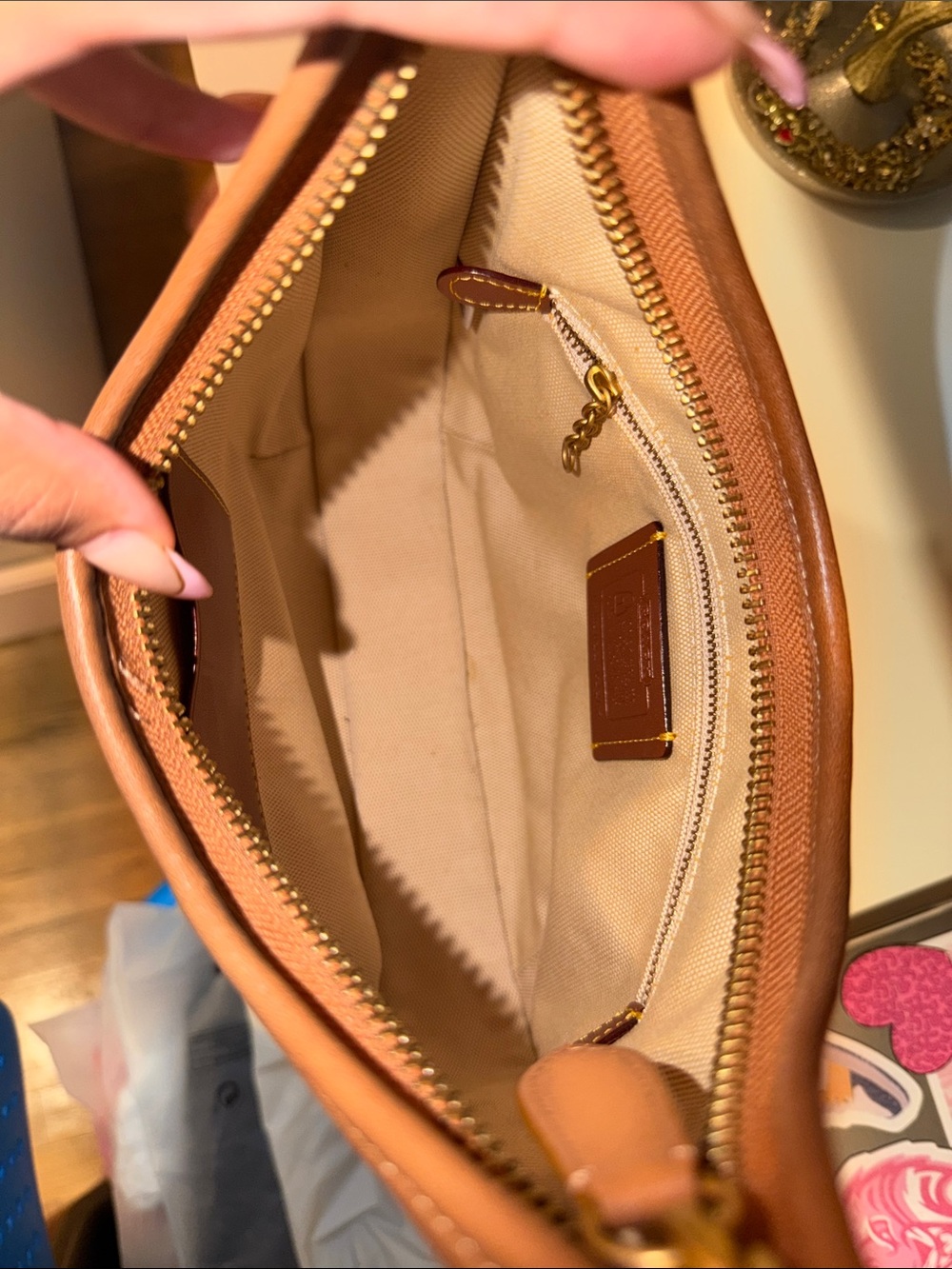 Coach Women’s Ergo Leather Buckle Shoulder Bag - Picture 8 of 9
